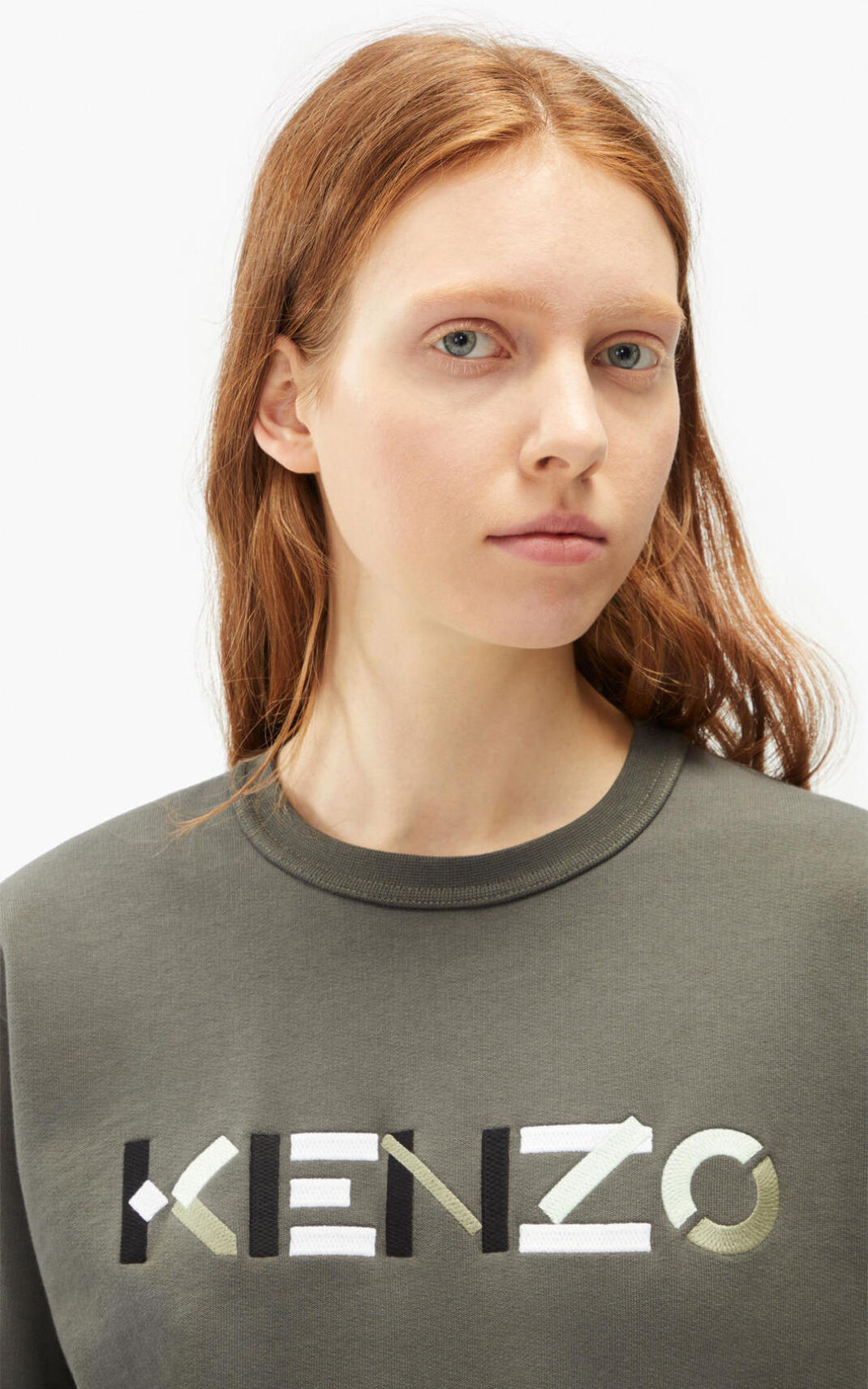 Sweat Kenzo Femme Logo Grise Grise PVQOA-0856